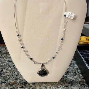 New with tags, lia sophia necklace. Blue stones!